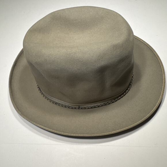 VTG Royal De Luxe Stetson GLB Silver/Grey Felt Fedora Hat Size L 1/8 Oval - Picture 4 of 13
